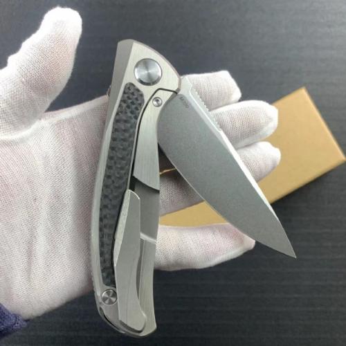 Bear Head Quantum Gen 4 Folding Knife: Carbon Fiber & Titanium