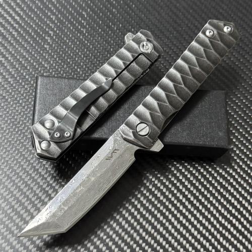 Premium Damascus Folding Knife