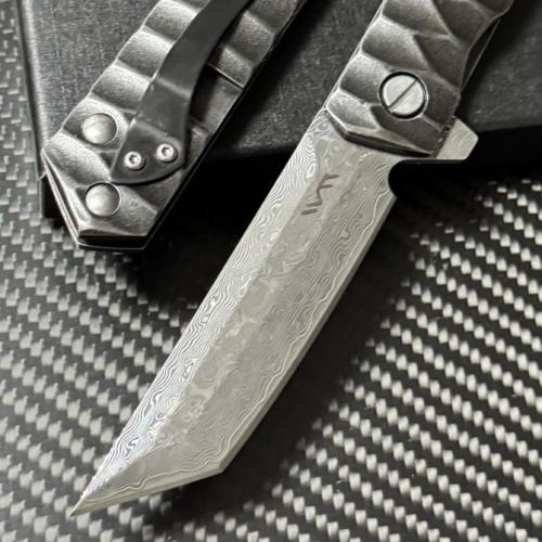 Premium Damascus Folding Knife