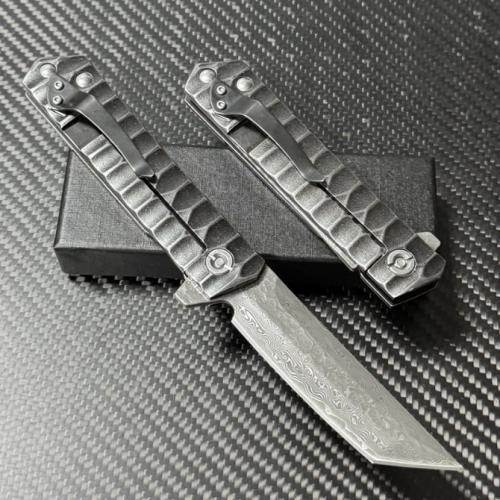 Premium Damascus Folding Knife