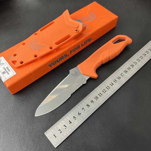 Introducing the new Benchmade Undercurrent 18040S Fixed Blade in vibrant orange.
