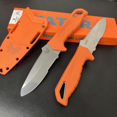 Introducing the new Benchmade Undercurrent 18040S Fixed Blade in vibrant orange.