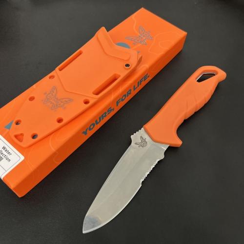 Introducing the new Benchmade Undercurrent 18040S Fixed Blade in vibrant orange.