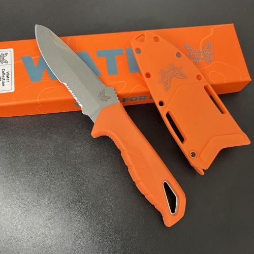 Introducing the new Benchmade Undercurrent 18040S Fixed Blade in vibrant orange.