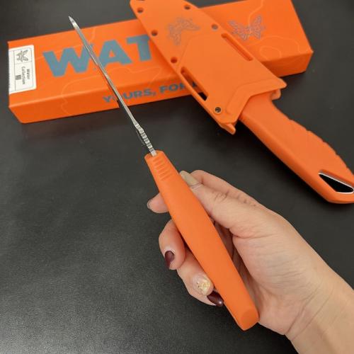 Introducing the new Benchmade Undercurrent 18040S Fixed Blade in vibrant orange.