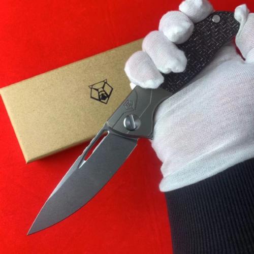 Bear Head F95-1 Titanium Carbon Fiber Folding Knife