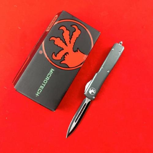 Microtech UT85 Spring-Assisted Knife (Large Black Double-Edged, Available in Five Styles)