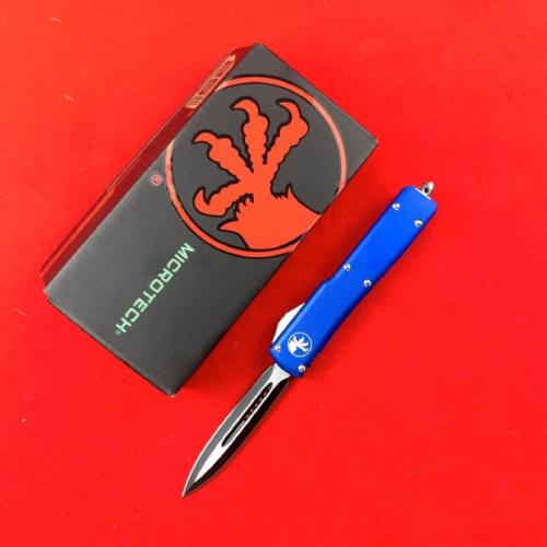 Microtech UT85 Spring-Assisted Knife (Large Black Double-Edged, Available in Five Styles)