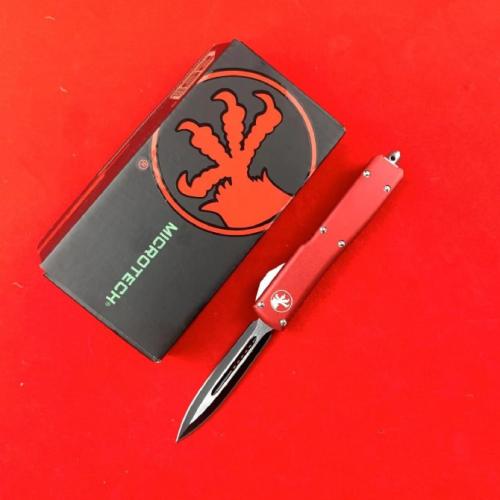 Microtech UT85 Spring-Assisted Knife (Large Black Double-Edged, Available in Five Styles)