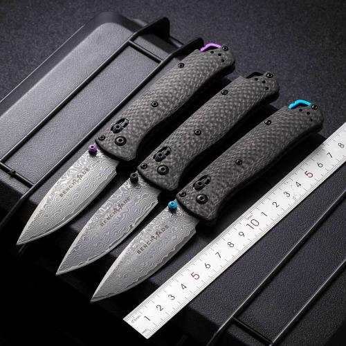 Benchmade 535-3 Carbon Fiber Damascus Folding Knife