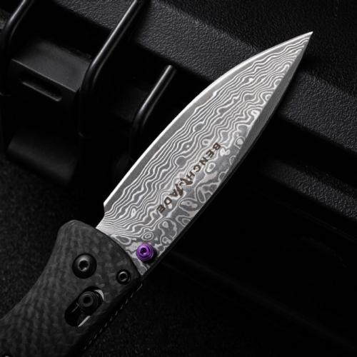 Benchmade 535-3 Carbon Fiber Damascus Folding Knife