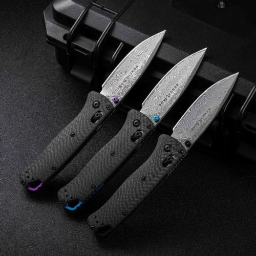 Benchmade 535-3 Carbon Fiber Damascus Folding Knife