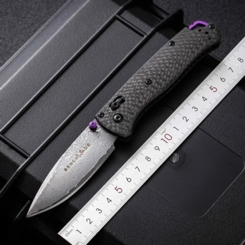 Benchmade 535-3 Carbon Fiber Damascus Folding Knife