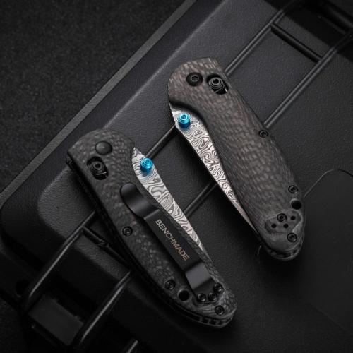 Benchmade 556 Folding Knife with VG10 Damascus Blade and Carbon Fiber Handle