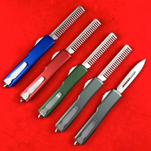 Microtech UT85 Spring-Assisted Knife (Large Comb + Double-Edged, Available in Five Styles)