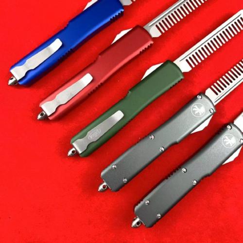 Microtech UT85 Spring-Assisted Knife (Large Comb + Double-Edged, Available in Five Styles)