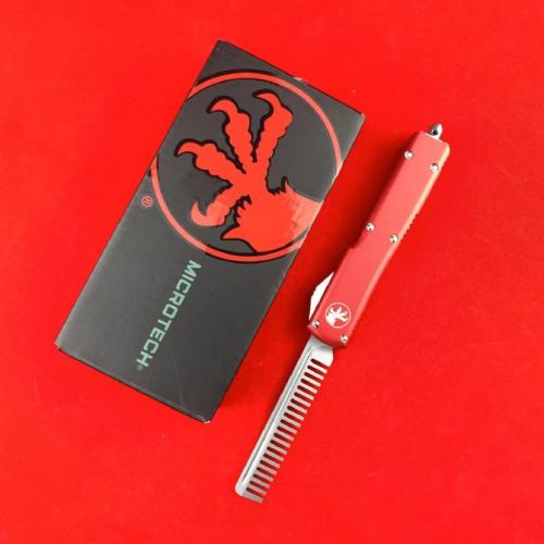 Microtech UT85 Spring-Assisted Knife (Large Comb + Double-Edged, Available in Five Styles)