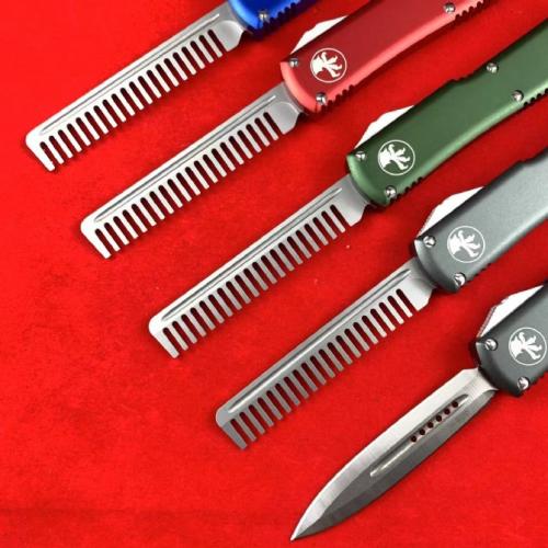 Microtech UT85 Spring-Assisted Knife (Large Comb + Double-Edged, Available in Five Styles)