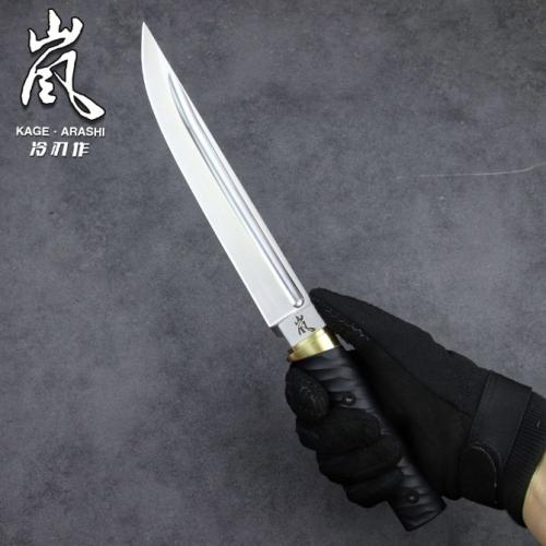 Shadow-Storm Tactical Knife with a Satin Finish