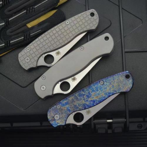 C81 Titanium Folding Knife - Thunder Pattern