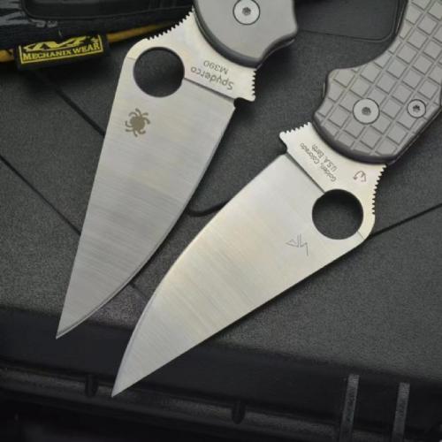 C81 Titanium Folding Knife with Checkered Pattern