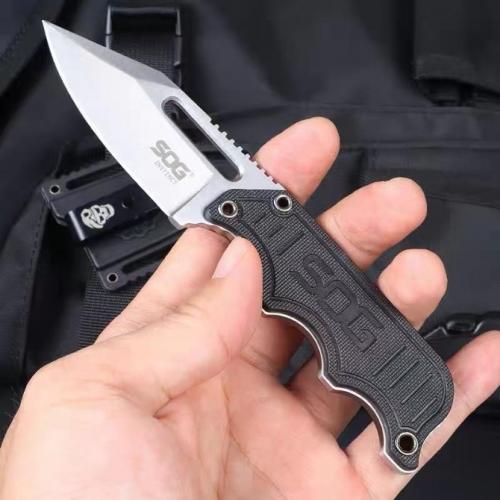 Mini SOG Necklace Fixed Blade Knife: Compact, convenient, and always within reach.