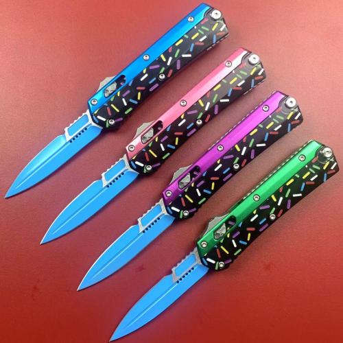 Microtech Serpent Donut Black Edition with a Zinc-Aluminum Handle