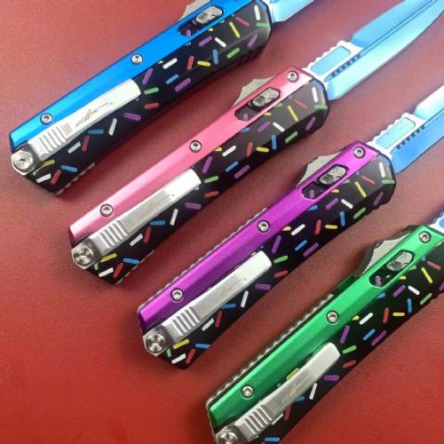 Microtech Serpent Donut Black Edition with a Zinc-Aluminum Handle