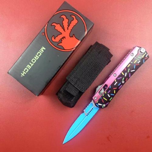 Microtech Serpent Donut Black Edition with a Zinc-Aluminum Handle