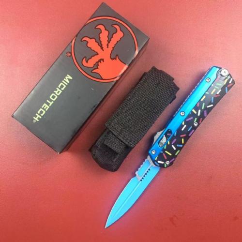 Microtech Serpent Donut Black Edition with a Zinc-Aluminum Handle