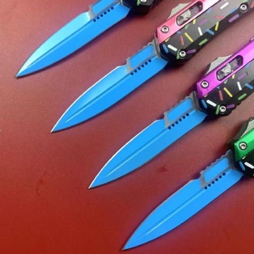 Microtech Serpent Donut Black Edition with a Zinc-Aluminum Handle
