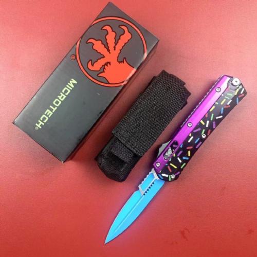 Microtech Serpent Donut Black Edition with a Zinc-Aluminum Handle