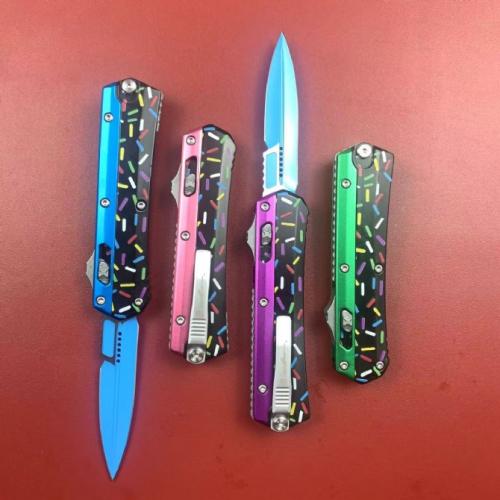 Microtech Serpent Donut Black Edition with a Zinc-Aluminum Handle
