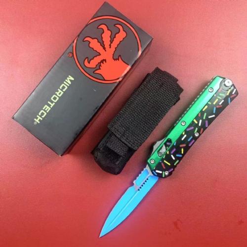 Microtech Serpent Donut Black Edition with a Zinc-Aluminum Handle