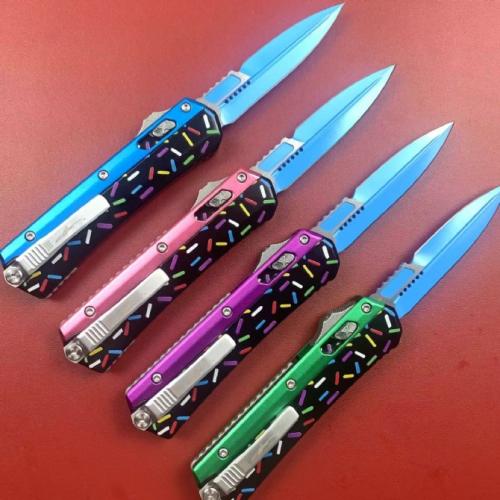 Microtech Serpent Donut Black Edition with a Zinc-Aluminum Handle