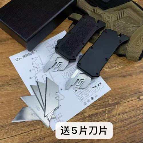 Aluminum EDC Spring-Assisted Utility Knife