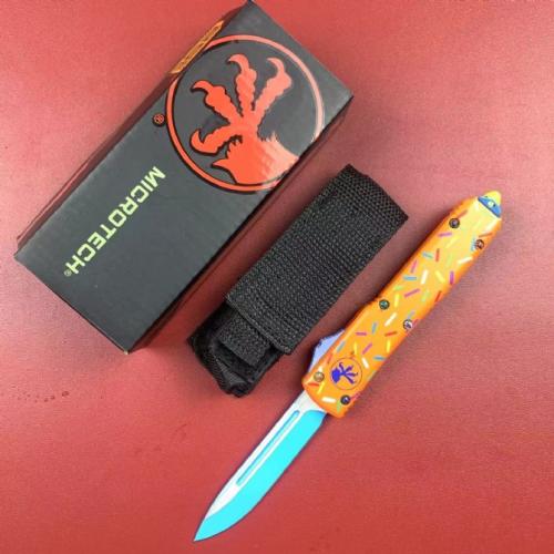 Microtech UT Donut with a sleek Zinc-Aluminum Handle