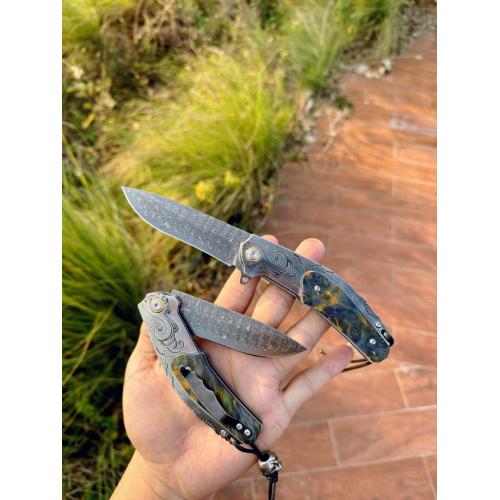 Wanderlust Premium Handmade Damascus Folding Knife