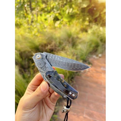 Wanderlust Premium Handmade Damascus Folding Knife