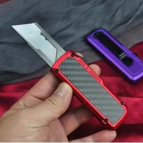 Carbon Fiber Spring-Assist Utility Knife