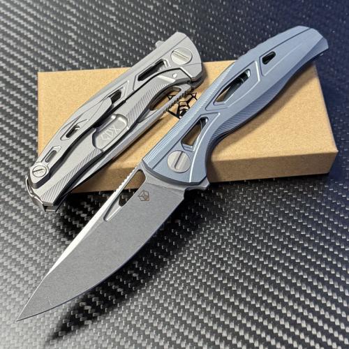 Bear Head F7 Skeletonized Titanium Folding Knife