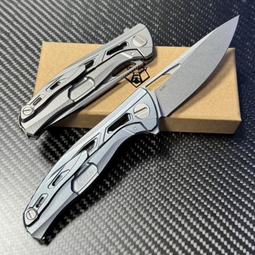 Bear Head F7 Skeletonized Titanium Folding Knife