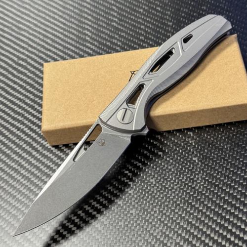 Bear Head F7 Skeletonized Titanium Folding Knife