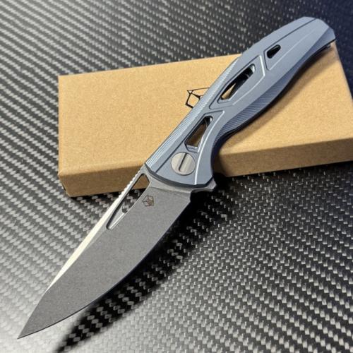 Bear Head F7 Skeletonized Titanium Folding Knife