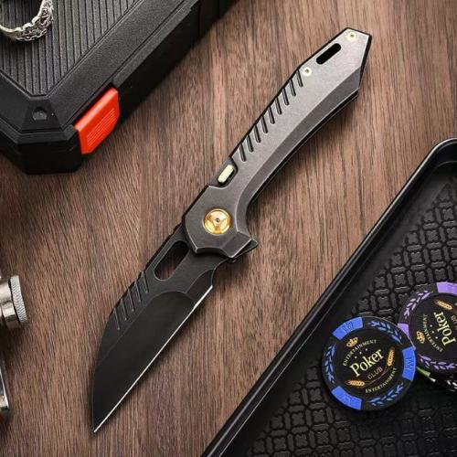 Zeus Premium EDC Folding Knife featuring CPM-D2 Steel and a 420 Stainless Steel Handle