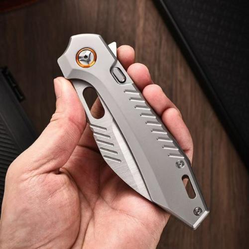 Zeus Premium EDC Folding Knife featuring CPM-D2 Steel and a 420 Stainless Steel Handle