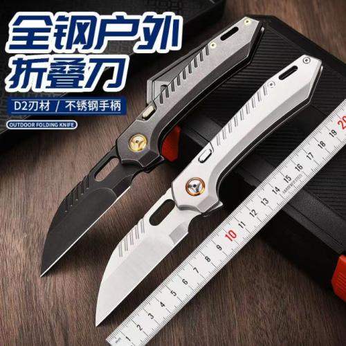 Zeus Premium EDC Folding Knife featuring CPM-D2 Steel and a 420 Stainless Steel Handle