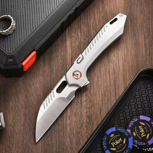 Zeus Premium EDC Folding Knife featuring CPM-D2 Steel and a 420 Stainless Steel Handle