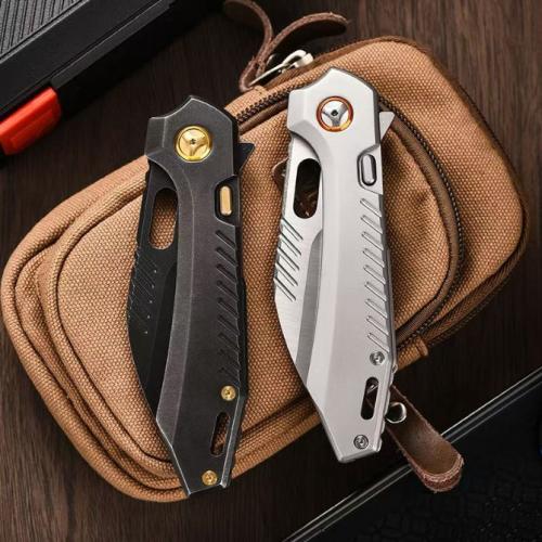 Zeus Premium EDC Folding Knife featuring CPM-D2 Steel and a 420 Stainless Steel Handle