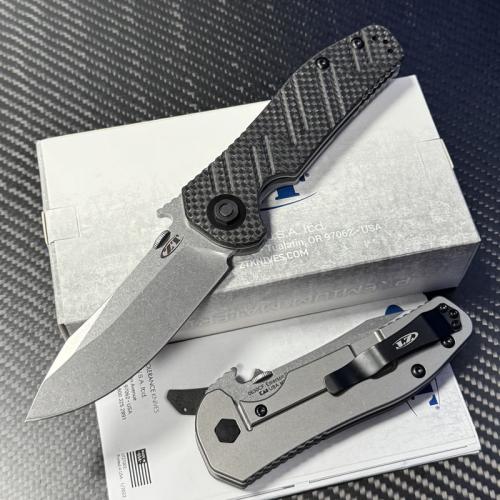 ZT0630CF Titanium Folding Knife with Smooth Ceramic Bearings